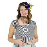 *Beluga Baby Wrap The Lori - Charcoal and White Stripe